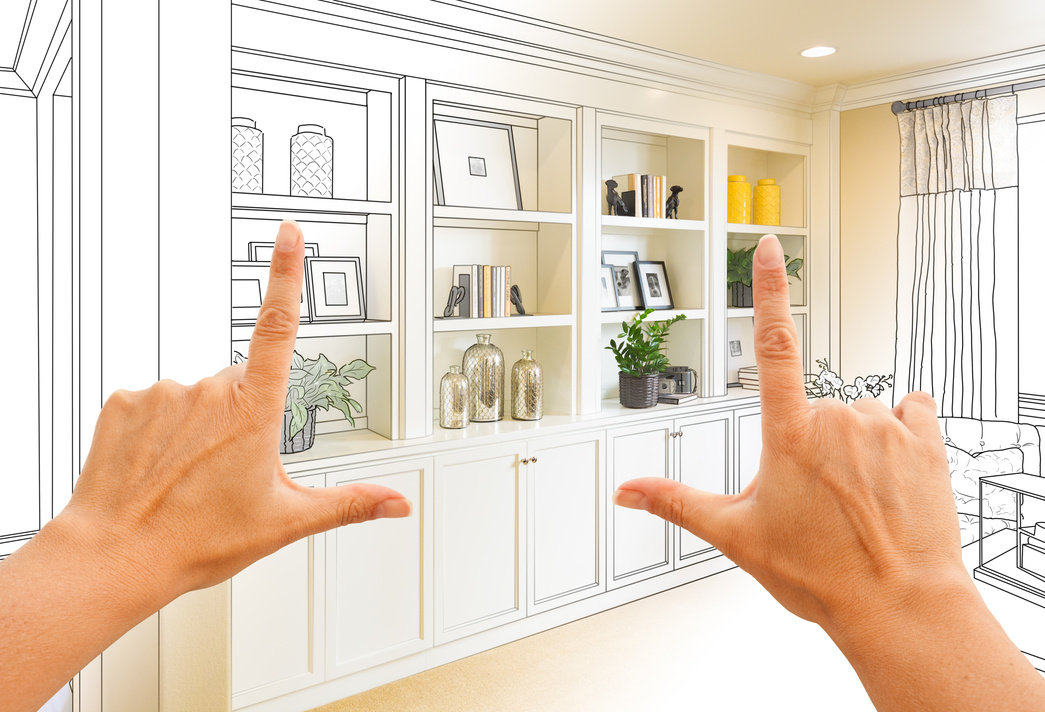Hands Framing Custom Built-in Shelves and Cabinets Design 